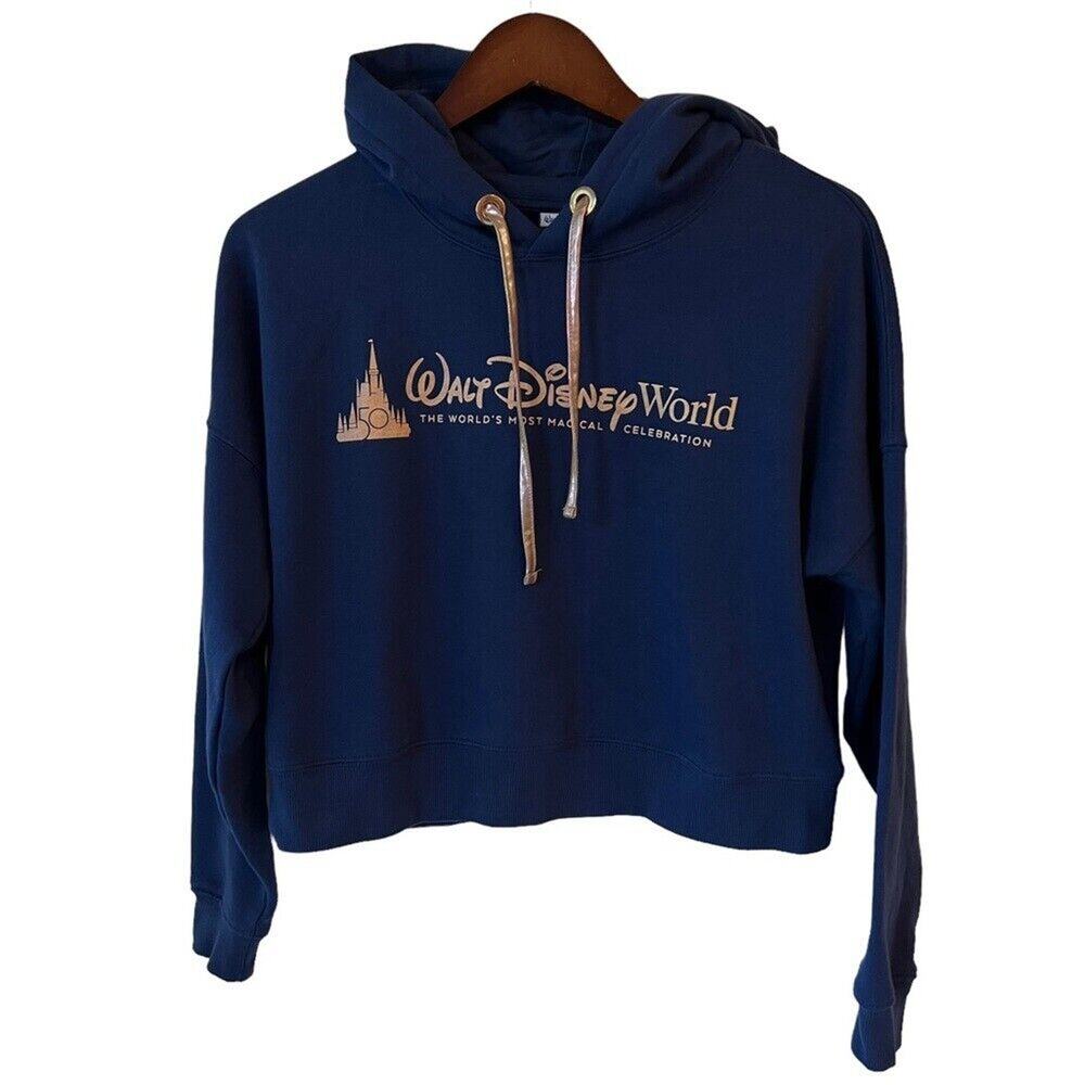 Walt Disney World 50th Anniversary Sweatshirt Hoodie Size XS Blue Collectible